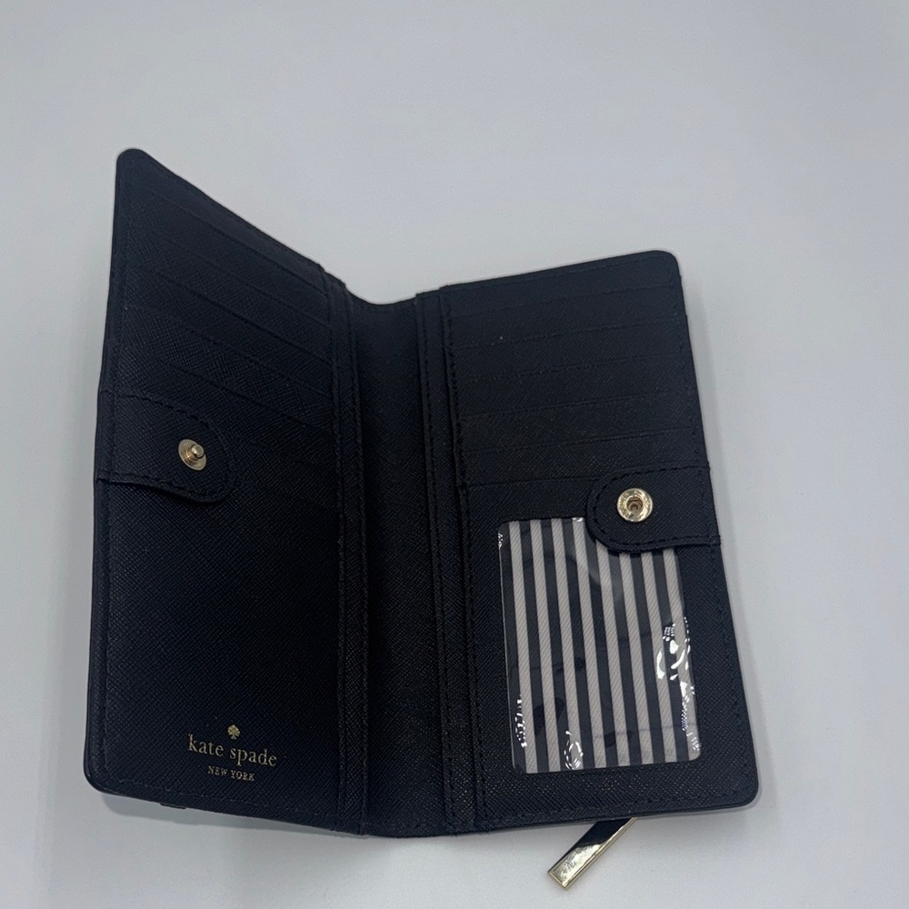Kate Spade Black Two-Way Satchel & Wallet Set with Crystal Embellishments - Picture 8 of 13